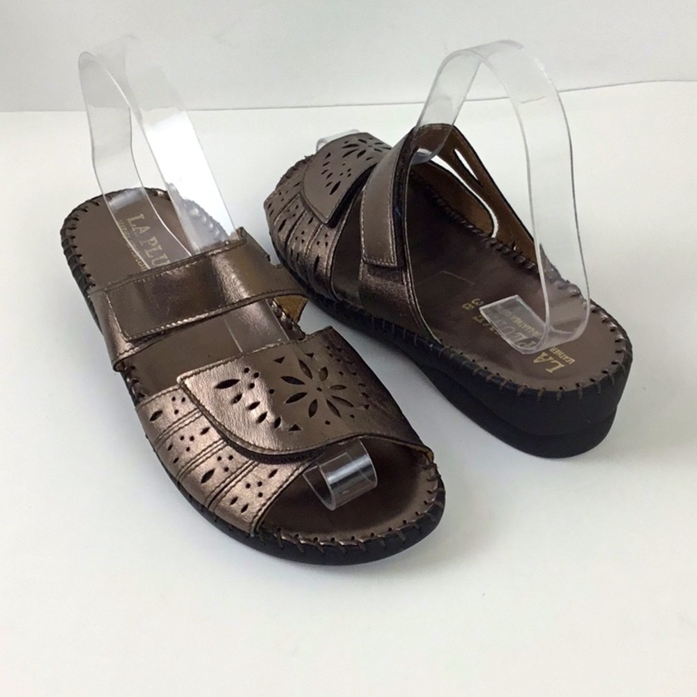 LA BELLA Metallic Brown Women's Comfort Sandals